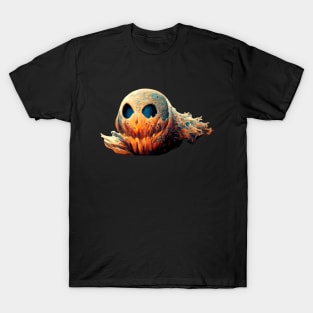 Halloween Scary Evil Pumkin Funny Pumkin Head T-Shirt